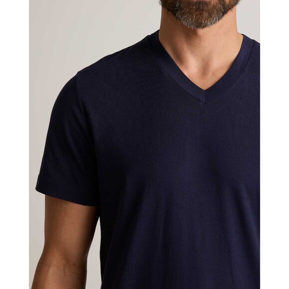 Quince Men's 100% Organic Cotton Slub V short Sleeve Tee Crewneck - X-Large - Picture 2 of 4